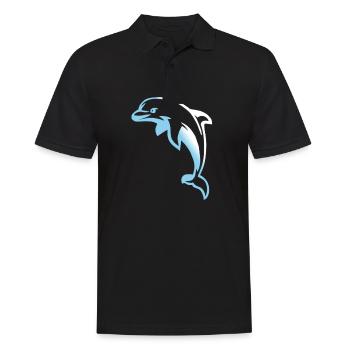 Dauphin show dauphin poisson intelligent cadeau - Polo Homme - noir - Devant - Kai (181cm)