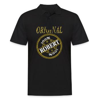 My Name Robert Original 100% Robert Gift - Men's Polo Shirt - black - Front - Kai (181cm)