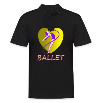 Ballett-Tänzerin Balletttänzer Tanzschule Geschenk - Männer Poloshirt - Schwarz - Vorne - Kai (181cm)