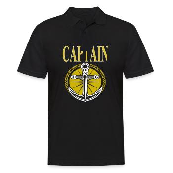 I am Captain I am Ship Captain Gift - Men's Polo Shirt - black - Front - Kai (181cm)