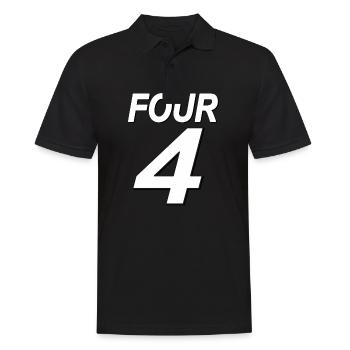Nummer 4 ich bin 4 Jahre alt 4. Geburtstag gift - Männer Poloshirt - Schwarz - Vorne - Kai (181cm)