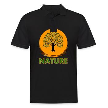 Amoureux de la nature Environnement Conservationnistes Idée cadeau - Polo Homme - noir - Devant - Kai (181cm)
