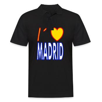 J’adore Madrid né à Madrid - Polo Homme - noir - Devant - Kai (181cm)