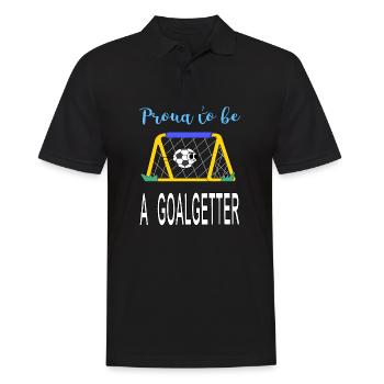 Je suis fier d’être un attaquant Idée cadeau Football - Polo Homme - noir - Devant - Kai (181cm)