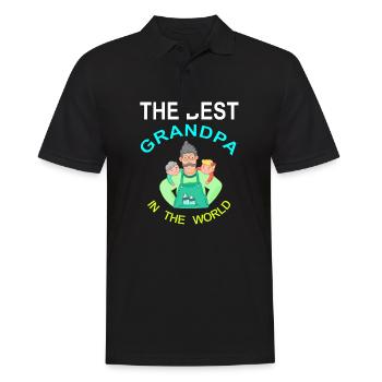 bester Opa Großvater ist der beste Geschenkidee - Männer Poloshirt - Schwarz - Vorne - Kai (181cm)