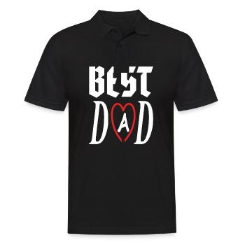 meilleur père Papa meilleur papa papa idée cadeau - Polo Homme - noir - Devant - Kai (181cm)