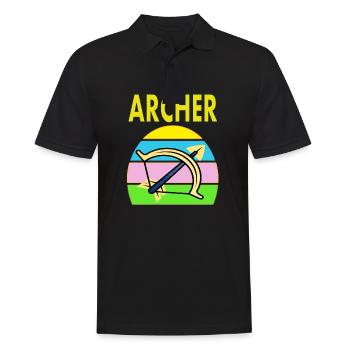 Tir à l’arc Sports Arbalète Cadeau - Polo Homme - noir - Devant - Kai (181cm)