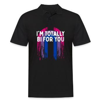Je suis totalement bi pour toi Couples bisexuels Bi Pride - Polo Homme - noir - Devant - Kai (181cm)