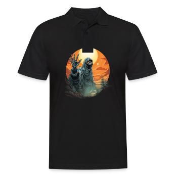 Halloween Emerging Hands Citrouille effrayante - Polo Homme - noir - Devant - Kai (181cm)