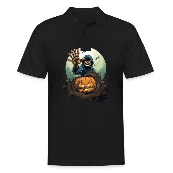 Halloween Emerging Hands Citrouille effrayante - Polo Homme - noir - Devant - Kai (181cm)