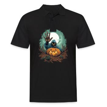 Halloween Emerging Hands Citrouille effrayante - Polo Homme - noir - Devant - Kai (181cm)