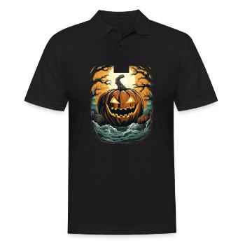 Halloween Emerging Hands Citrouille effrayante - Polo Homme - noir - Devant - Kai (181cm)
