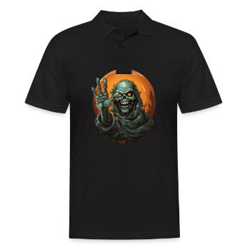 Halloween Emerging Hands Citrouille effrayante - Polo Homme - noir - Devant - Kai (181cm)