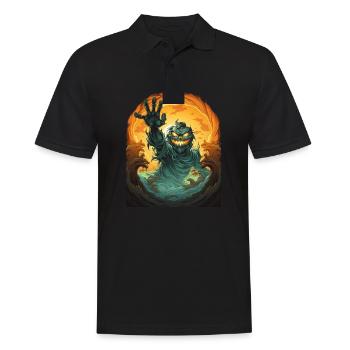 Halloween Mains émergentes Citrouille effrayante - Polo Homme - noir - Devant - Kai (181cm)