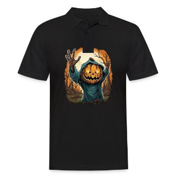 Halloween Emerging Hands Citrouille effrayante - Polo Homme - noir - Devant - Kai (181cm)