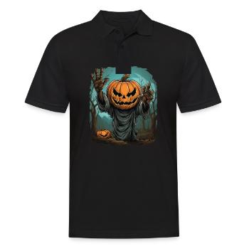 Halloween Mains émergentes Citrouille effrayante - Polo Homme - noir - Devant - Kai (181cm)