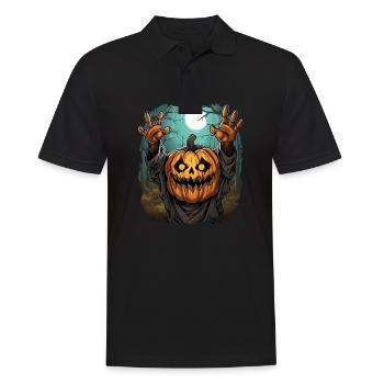 Halloween Emerging Hands Citrouille effrayante - Polo Homme - noir - Devant - Kai (181cm)