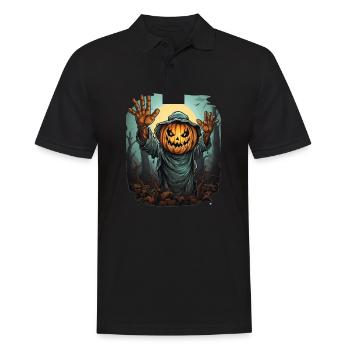 Halloween Mains émergentes Citrouille effrayante - Polo Homme - noir - Devant - Kai (181cm)