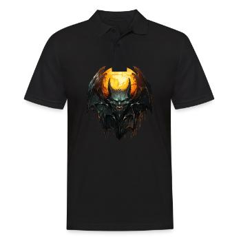 Bat Halloween I Cartoon Cute Bat - Männer Poloshirt - Schwarz - Vorne - Kai (181cm)