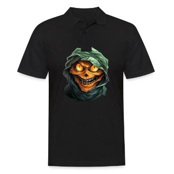 Halloween Spooky Cartoon Mummy - Männer Poloshirt - Schwarz - Vorne - Kai (181cm)