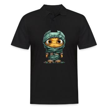 Halloween Spooky Cartoon Mummy - Männer Poloshirt - Schwarz - Vorne - Kai (181cm)
