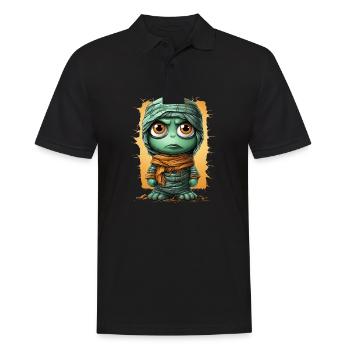 Halloween Spooky Cartoon Mummy - Männer Poloshirt - Schwarz - Vorne - Kai (181cm)