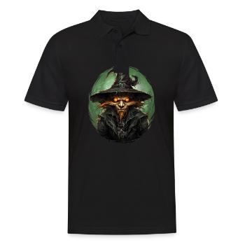 Scarecrow Halloween Cartoon Scary Scarecrow - Männer Poloshirt - Schwarz - Vorne - Kai (181cm)