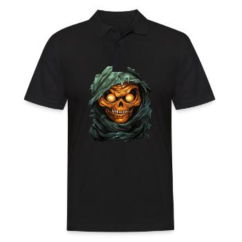 Halloween Spooky Cartoon Mummy - Männer Poloshirt - Schwarz - Vorne - Kai (181cm)