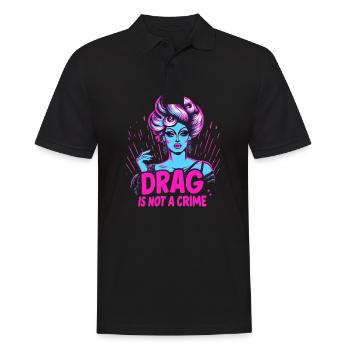 Exclusive Drag Culture and Drag Queen Inspired - Männer Poloshirt - Schwarz - Vorne - Kai (181cm)