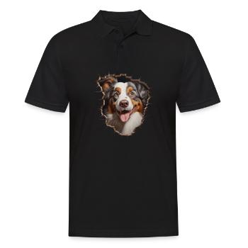Australian Shepherd Owner - Perfect Aussie - Men's Polo Shirt - black - Front - Kai (181cm)