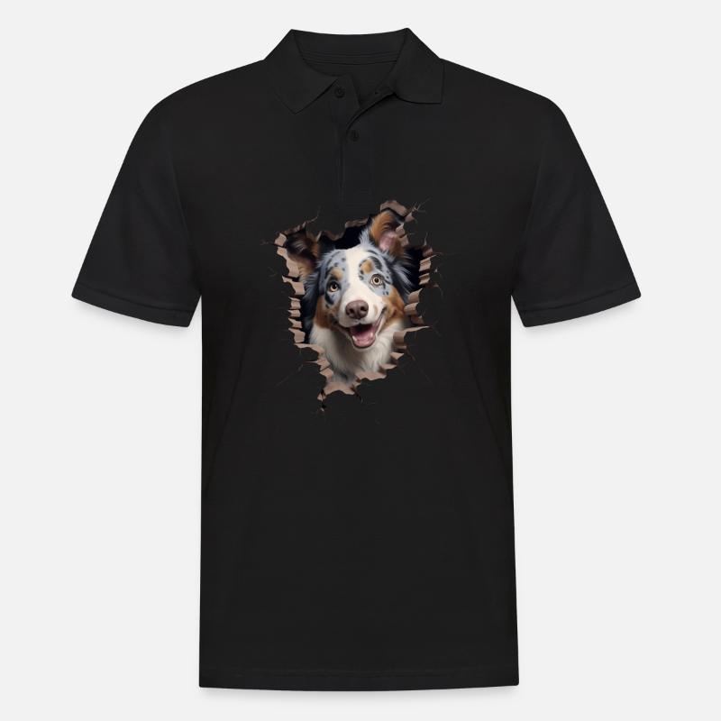 Australian Shepherd Owner - Perfect Aussie - Männer Poloshirt - Schwarz