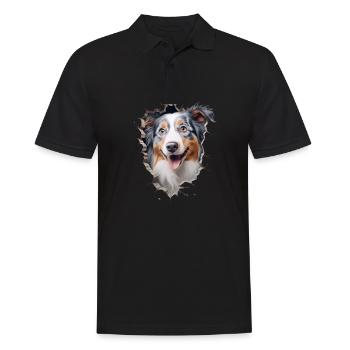 Australian Shepherd Owner - Perfect Aussie - Men's Polo Shirt - black - Front - Kai (181cm)