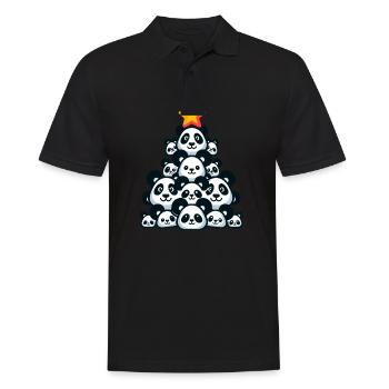 Panda de Noël - Ambiance festive avec l’ours panda - Polo Homme - noir - Devant - Kai (181cm)