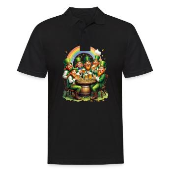 Irish Folklore Beer Drinking Leprechaun St - Männer Poloshirt - Schwarz - Vorne - Kai (181cm)