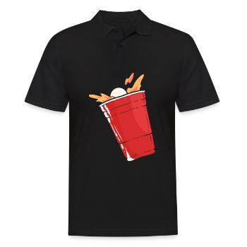 Beer Pong Beer Pong - Men's Polo Shirt - black - Front - Kai (181cm)