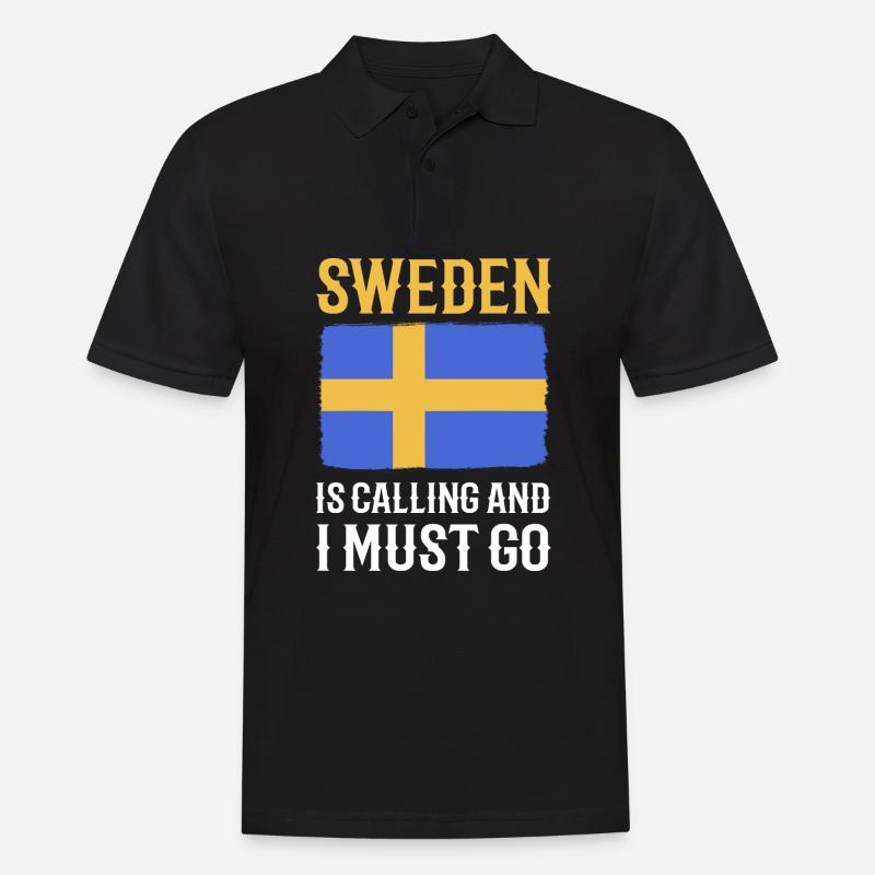 Schweden Schwedisch - Männer Poloshirt - Schwarz