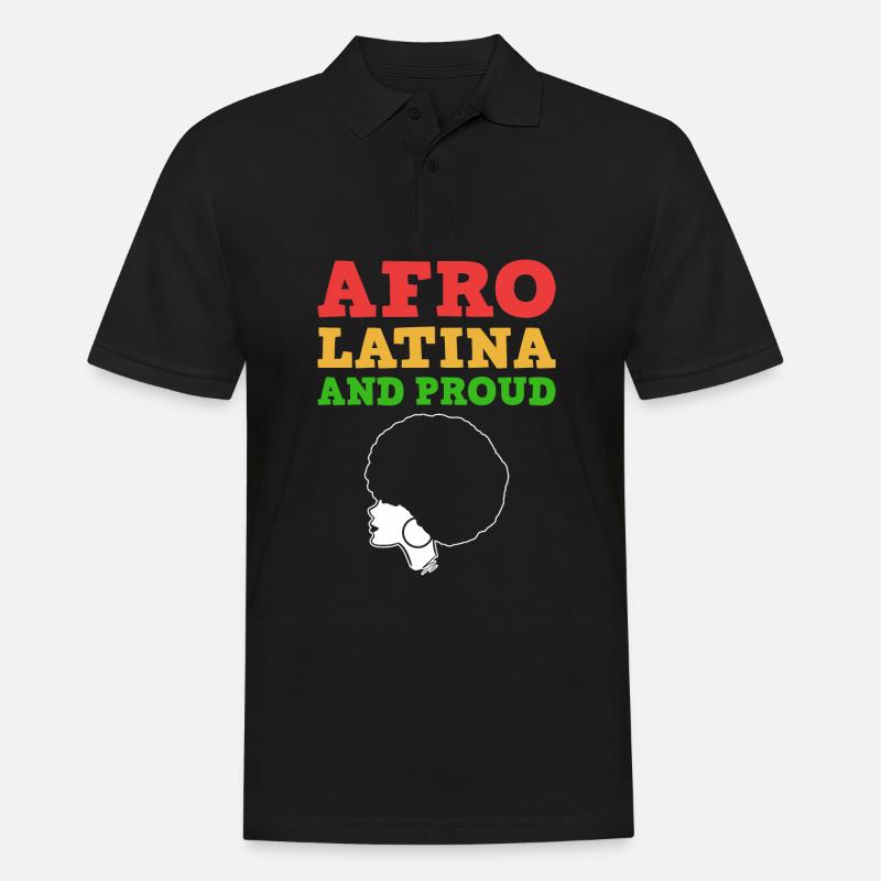 Afro Latina - Männer Poloshirt - Schwarz