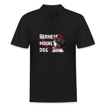 Bernese mountain dog - Men's Polo Shirt - black - Front - Kai (181cm)