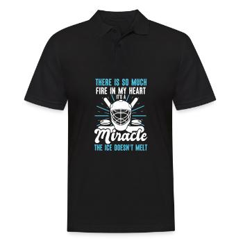 Eishockey - Männer Poloshirt - Schwarz - Vorne - Kai (181cm)