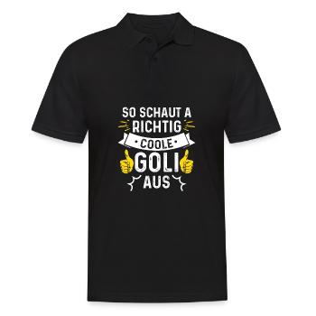 Taufgoli Firmgoli - So Schaut A Richtig Coole Goli - Männer Poloshirt - Schwarz - Vorne - Kai (181cm)