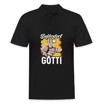 Götti Befördern Götti Fragen - Männer Poloshirt - Schwarz - Vorne - Kai (181cm)
