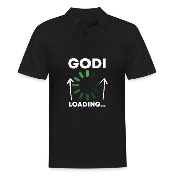 Godi Loading... Taufgodi Fragen - Männer Poloshirt - Schwarz - Vorne - Kai (181cm)
