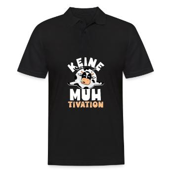 Keine Muhtivation Kuh Liebe Kuhbauer Muh - Männer Poloshirt - Schwarz - Vorne - Kai (181cm)