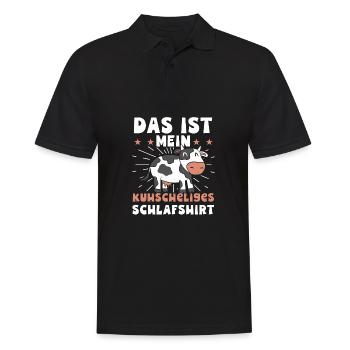 Kuh Motiv Kuh Scheliges Schlaf - Männer Poloshirt - Schwarz - Vorne - Kai (181cm)