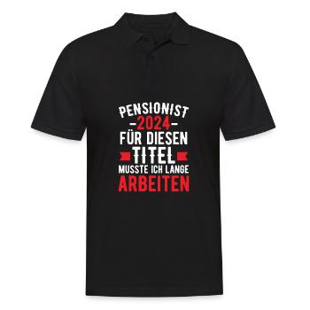 Pensionierung 2024 - Pensionsist Für Diesen Titel - Männer Poloshirt - Schwarz - Vorne - Kai (181cm)