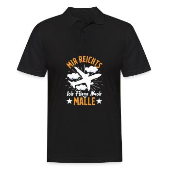 Mallorca Urlaub Mir Reichts Ich Fliege Nach Malle - Männer Poloshirt - Schwarz - Vorne - Kai (181cm)