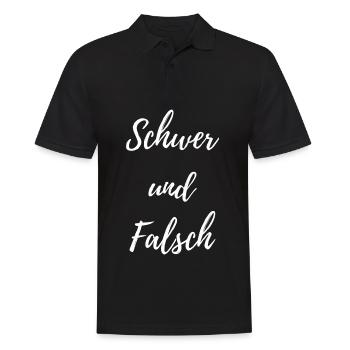 Schwer und Falsch - Lustiger Fitness Sport Spruch - Männer Poloshirt - Schwarz - Vorne - Kai (181cm)