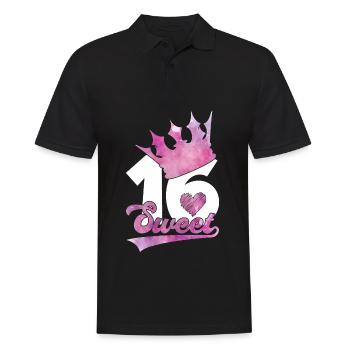 DOUX 16 ANS 16ÈME ANNIVERSAIRE - Polo Homme - noir - Devant - Kai (181cm)