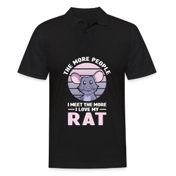 Rat - Men's Polo Shirt - black - Front - Kai (181cm)