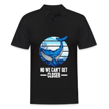 Wale beobachten - Männer Poloshirt - Schwarz - Vorne - Kai (181cm)